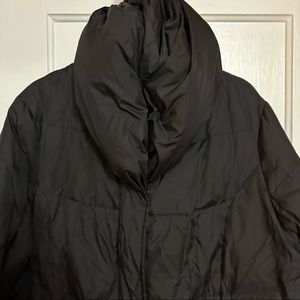 Lane Bryant black shawl collar puffer coat 18/20